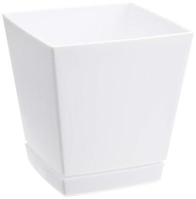 Пластиковый горшок Yamato, низкий горшок Quench Planter (с пластиной) нет. 6 140 x 140 x H150 Белый