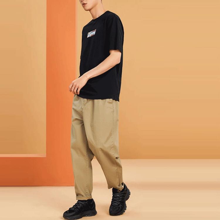 Li Ning Sports Fashion Series Logo Letter Print Short Sleeve T-Shirt Unisex Tops AHSS565-3