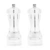 2Pcs Acrylic Manual Grinder Transparent Pepper Salt Mill Spice Jar Grinder Kitchen Grinding Tool6in
