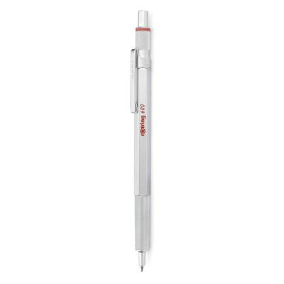 Rotring 600 Серебряная выдвижная шариковая ручка 2032578 - Профессиональный роскошный пишущий инструмент немецкого производства