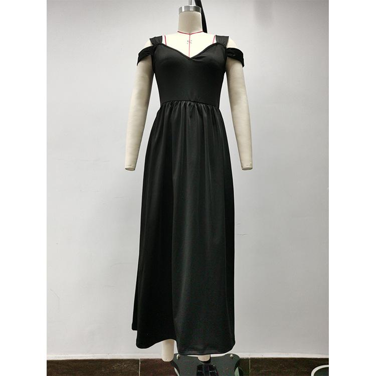 Летнее платье макси с V-образным вырезом, принтом, открытыми плечами, высоким разрезом, элегантное длинное вечернее сексуальное платье для вечеринки