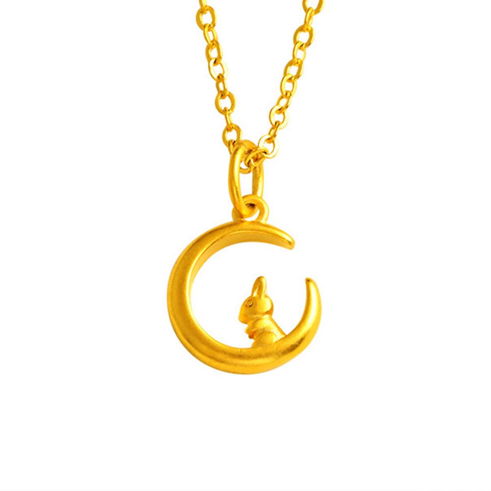 Винтажный кулон в виде кролика из песочного золота, ожерелье в виде кролика Мочизуки, эксклюзивный дизайн, легкие роскошные ювелирные изделия, подарок на женский праздник.