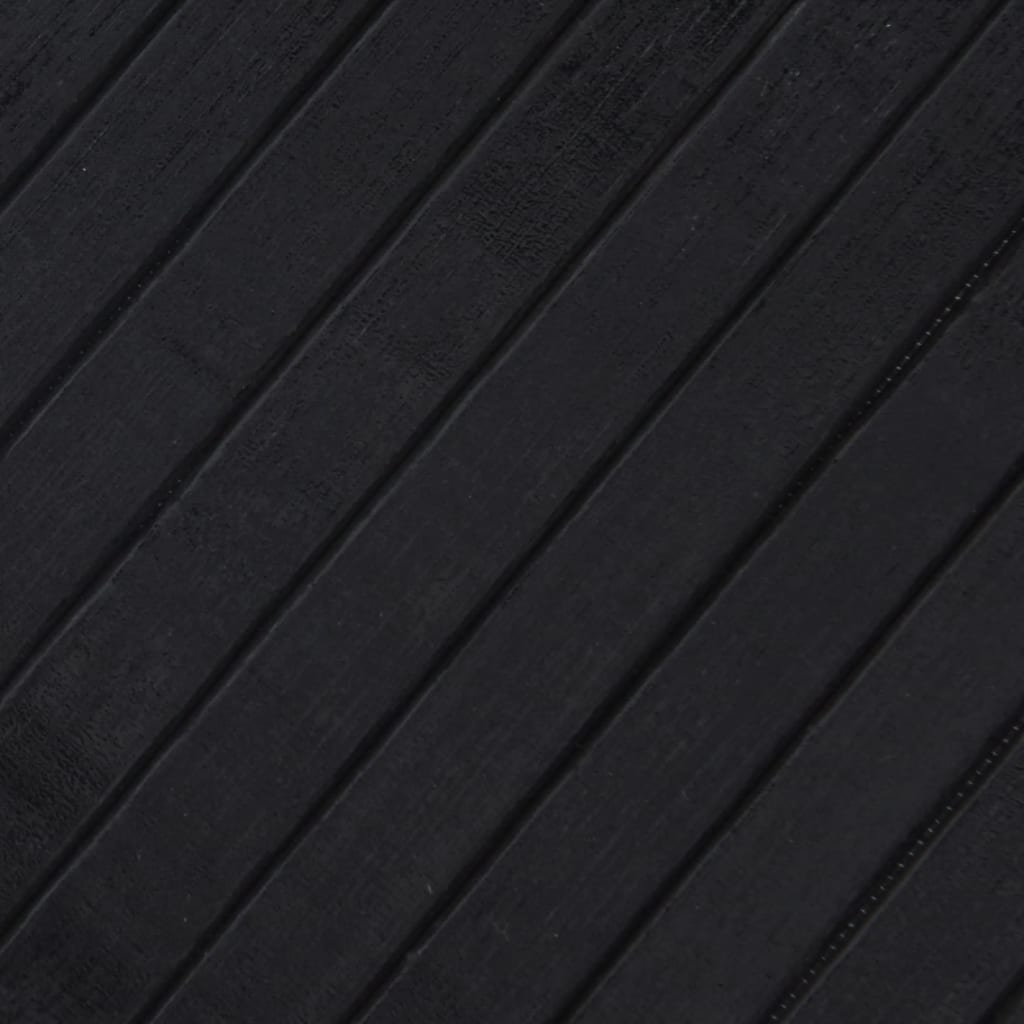 Rectangular Rug Black 80 x 100 cm Bamboo