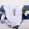 Summer Round Neck Printed Top Fashionable Casual Short Sleeved Women's Pure Cotton T-shirts