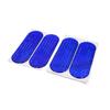 Car Reflector, Blue Reflective and Safety Warning Self Adhesive Rihurekuta-te-pu Sticker for Car Pack of 4