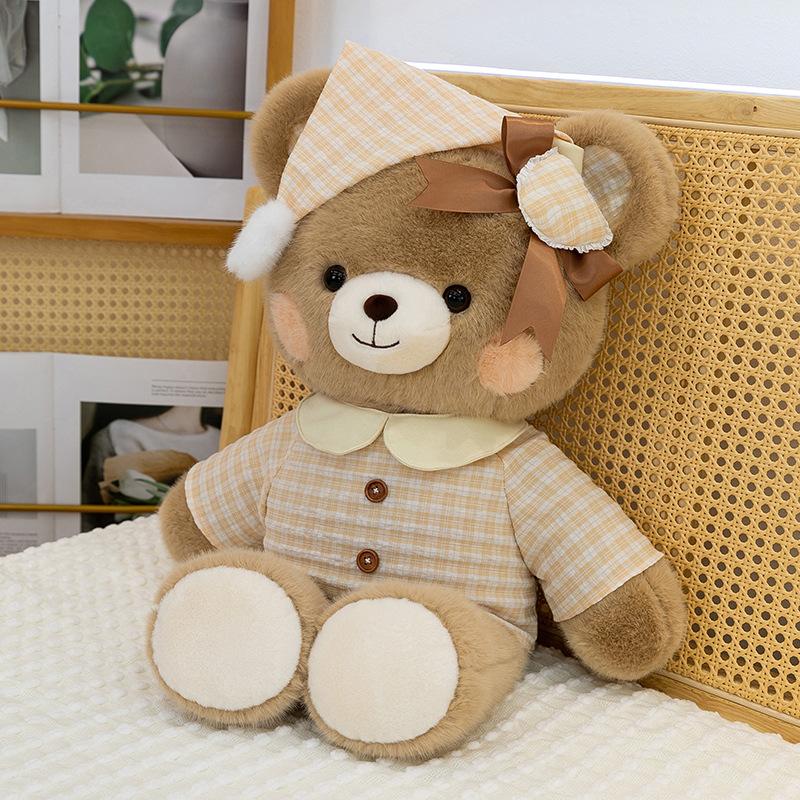 Clothes Bear Doll Run Run Bear Doll Bed Companion Bear Hug Bear Teddy Bear Plush Toy Soothing Ragdoll