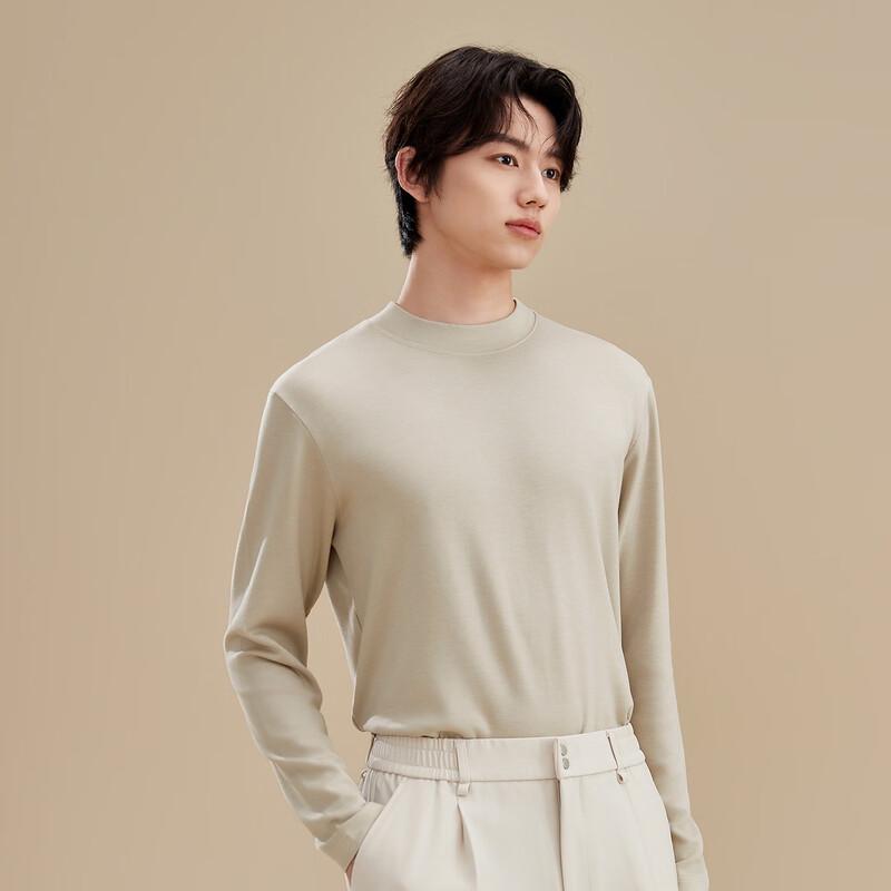 FUNIBAOLUO Men's Wool Modal Mid-Neck Top