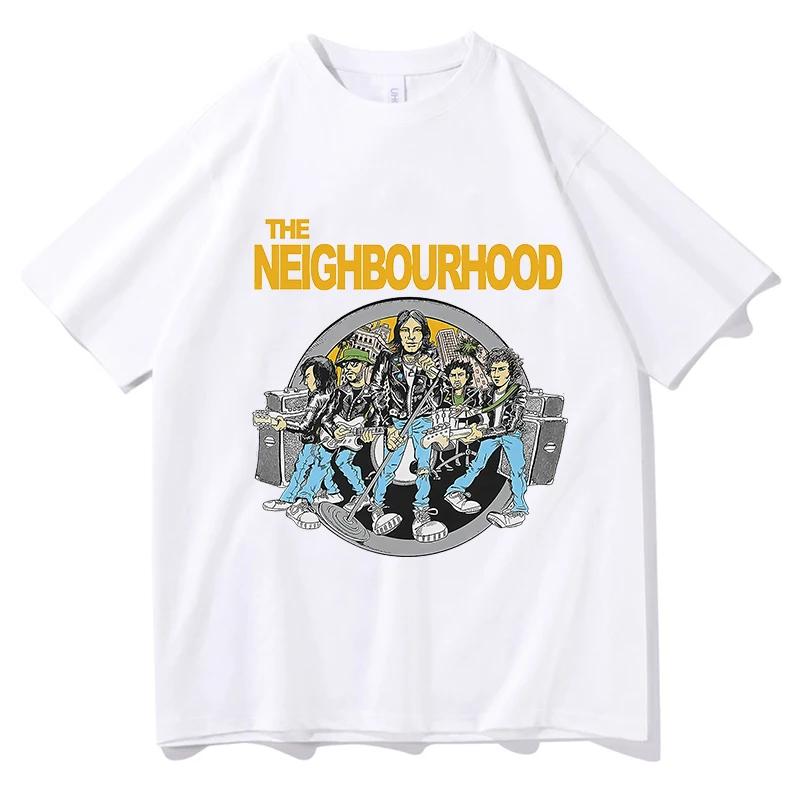Classic Black White NEIGHBORHOOD Short-sleeved T-shirts Pop Harajuku Women T Shirt Signature Slogan Top NBHD T Shirts Streetwear