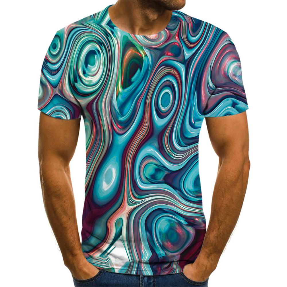 New 2021 Colorful Sky Space Galaxy Creative 3D Casual Street Short Sleeve Shirt Summer Men's Top Hot Graphic T-Shirt