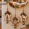 Decorative Moon Sculpture for Shelf Lighted Crescent Wall Decor with Stars Pendants, Rustic Wooden Hanging Pendant Light Bedroom LED Light, Farmhouse