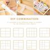 pink  10pcs 37*7cm DIY Adjustable Storage Partition Board Plastic Drawer Divider Combination Partition Board Space-saving Division Organizer