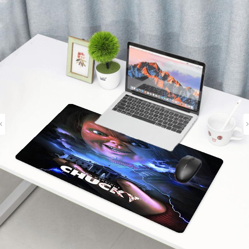 Chucky Print Mouse Pad, Anti‑Slip Desktop keyboard Mat, for PC Laptop Gaming Working Daily Use, Cool Festival Surprise Gift