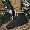 Мужские зимние ботильоны с мехом, большого размера, теплые, водонепроницаемые, для активного отдыха и походов