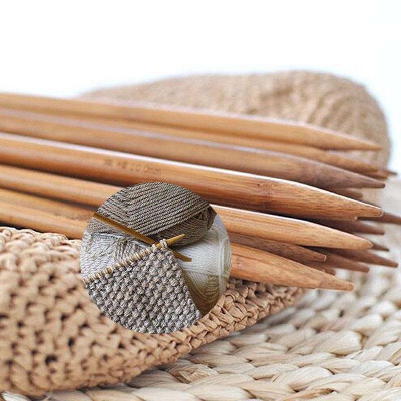 Популярные 25 см карбонизированные бамбуковые швейные аксессуары, 4 шт./2 шт./лот, прямые инструменты для вязания, плетение вязальных спиц, сделай сам, высокое качество, ручная работа
