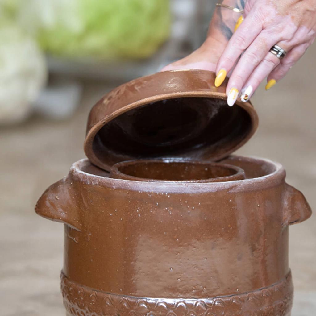 Stoneware Barrel 20L For Pickling Cucumber And Cabbage Traditional Stoneware