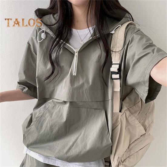 2 шт./компл., женские шорты с капюшоном, комплект с половиной молнии с капюшоном, рукав три четверти, свободный топ с большим карманом, эластичный пояс, короткие штаны, тонкий повседневный спортивный наряд