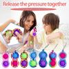 (Отличный дом)Антистрессовый брелок для ключей, силиконовая игрушка на палец, пресс-пузырь, музыкальный вентилятор, игрушка для снятия стресса