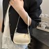 Stylish New Beautiful Solid Color Simple Casual Texture Commuting Shoulder Portable Underarm Bag Women