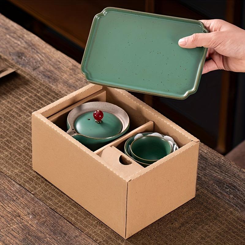 1 Set Tea Set Ceramic Tea Set Chinese Kung Ceramic Teapot Portable Handmade Teapot 4 Creative Tea Cup Tea Set For Office Living Room Tea Set For Gift