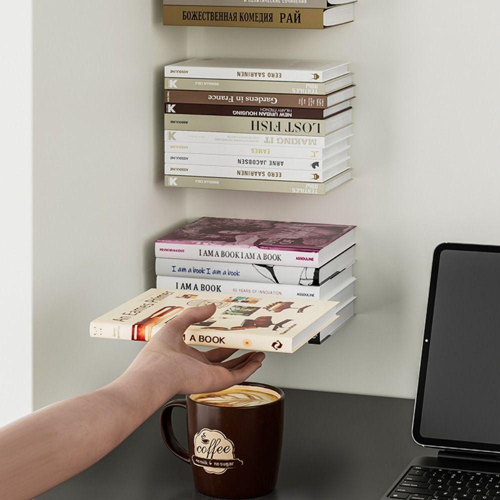 2 PCS Invisible Display Shelf Floating Home Decoration Practical Book Organizer  Indoor