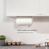 simpletome Paper Towel Under Cabinet or Wall Tension Kitchen Paper Holder Fits Holder, Mounted, One-Hand Operation, Arm, (White, 24-28cm Rolls)