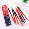 12pcs/set Drawing Red&Blue Double Head Pencil Marking Colored Pencil 2B Soft Lead Pencil  Stationery