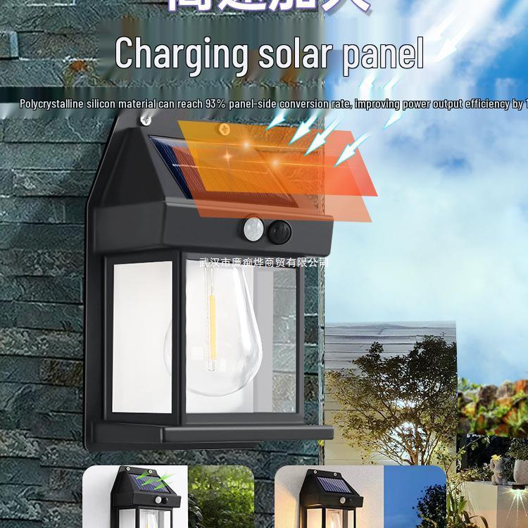 Солнечный уличный водонепроницаемый настенный светильник для двора, входа на виллу и садового патио