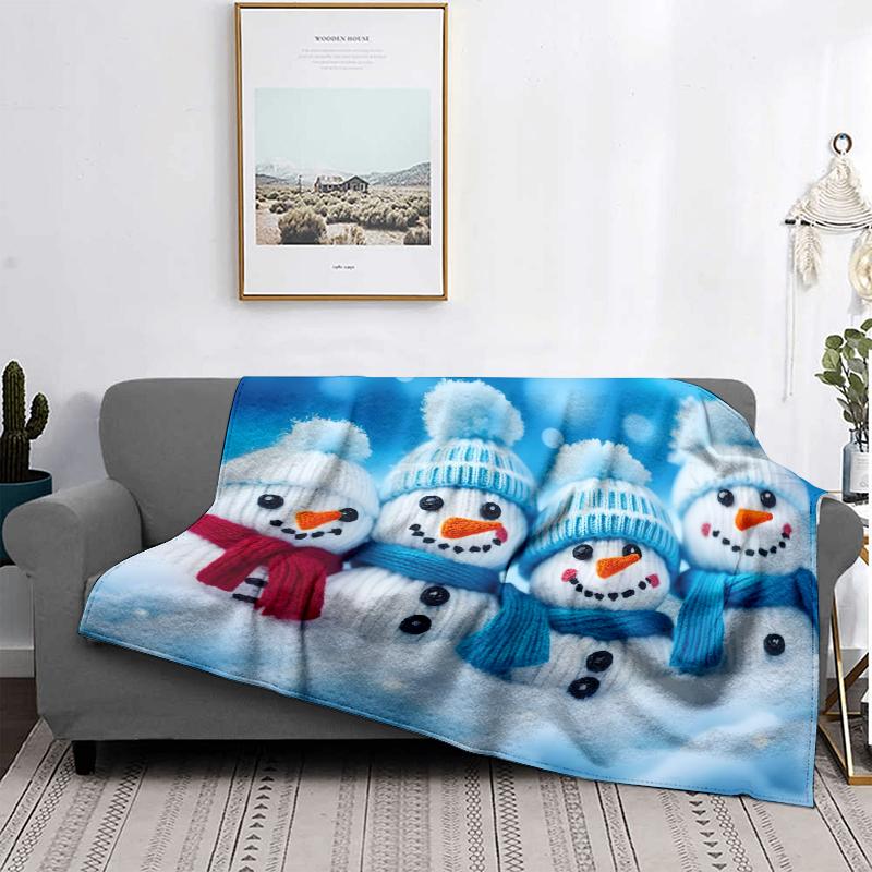 Home Decoration Plush Throw Sofa Blanket Bedspread Bed Fluffy Soft Blankets Decor Plaid Modern Halloween Merry Christmas Winter