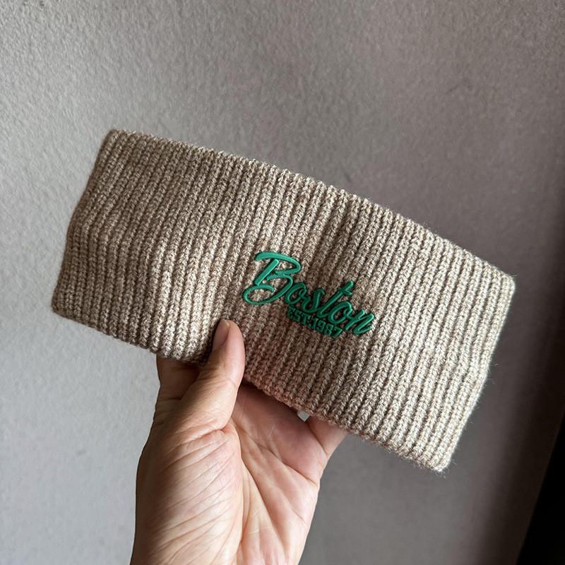 Корейская Модная Повязка на Голову с Буквой Для Женщин и Мужчин Из Вязаного Материала Осенний Зимний Аксессуар