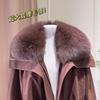 Anti-season Haining Fashion Women's Clothing Short Coat Fox Hair Big Fur Collar Down Jacket Fur Jacket