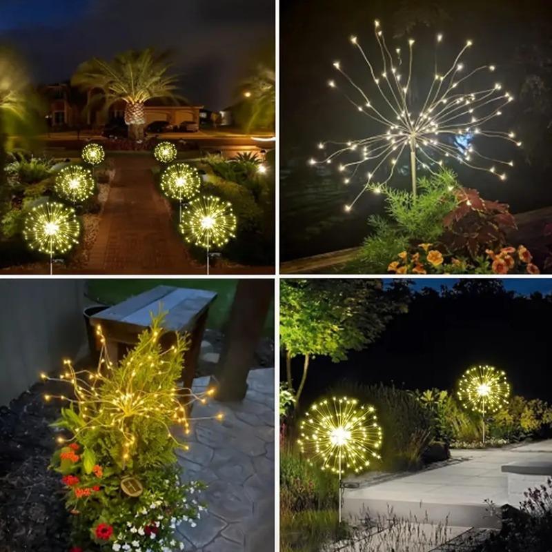 Садовые светодиодные светильники на солнечных батареях - 8 режимов освещения, красочные декоративные светильники, меняющие цвет, энергосбережение, садовое освещение, стильный дизайн, прочная конструкция