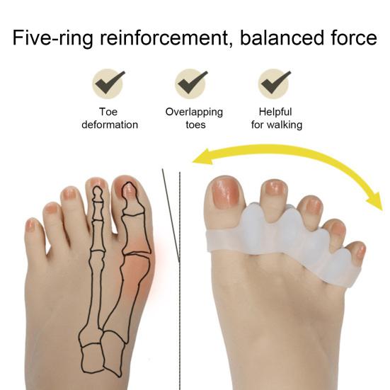 4 шт. Разделитель пальцев ног Разделитель пальцев ног Распорки пальцев ног Силиконовая поддержка пальцев ног