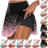 Women's Athletic Stretchy Pleated Tennis Skirts Run Yoga Inner Shorts Elastic Sports Golf Skorts Printing