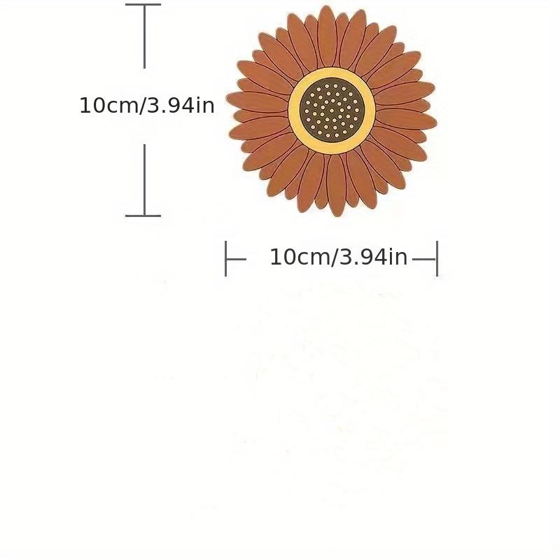 1 шт. Милый подсолнух, термостойкий коврик для кухни и столовой, подставка, устойчивая к высоким температурам, ПВХ, защита от ожогов, настольный коврик