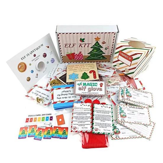 Christmas Gift Box Set Xmas Themed Pattern 27 Days Countdown Striking Atmosphere Christmas Box Set Indoor Outdoor Decor