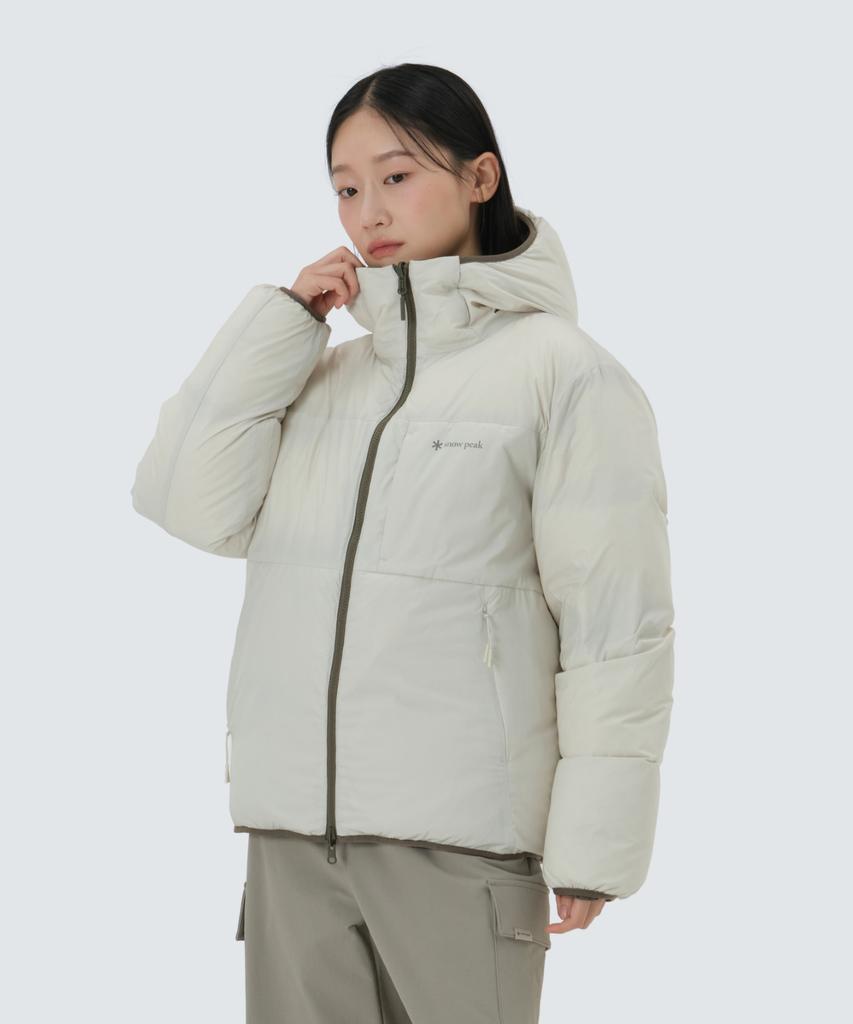 Snowpeak Apparel Airnova Pertex Reversible Hooded Heavy Down Jacket (S25Wupdj14) Yellow Khaki