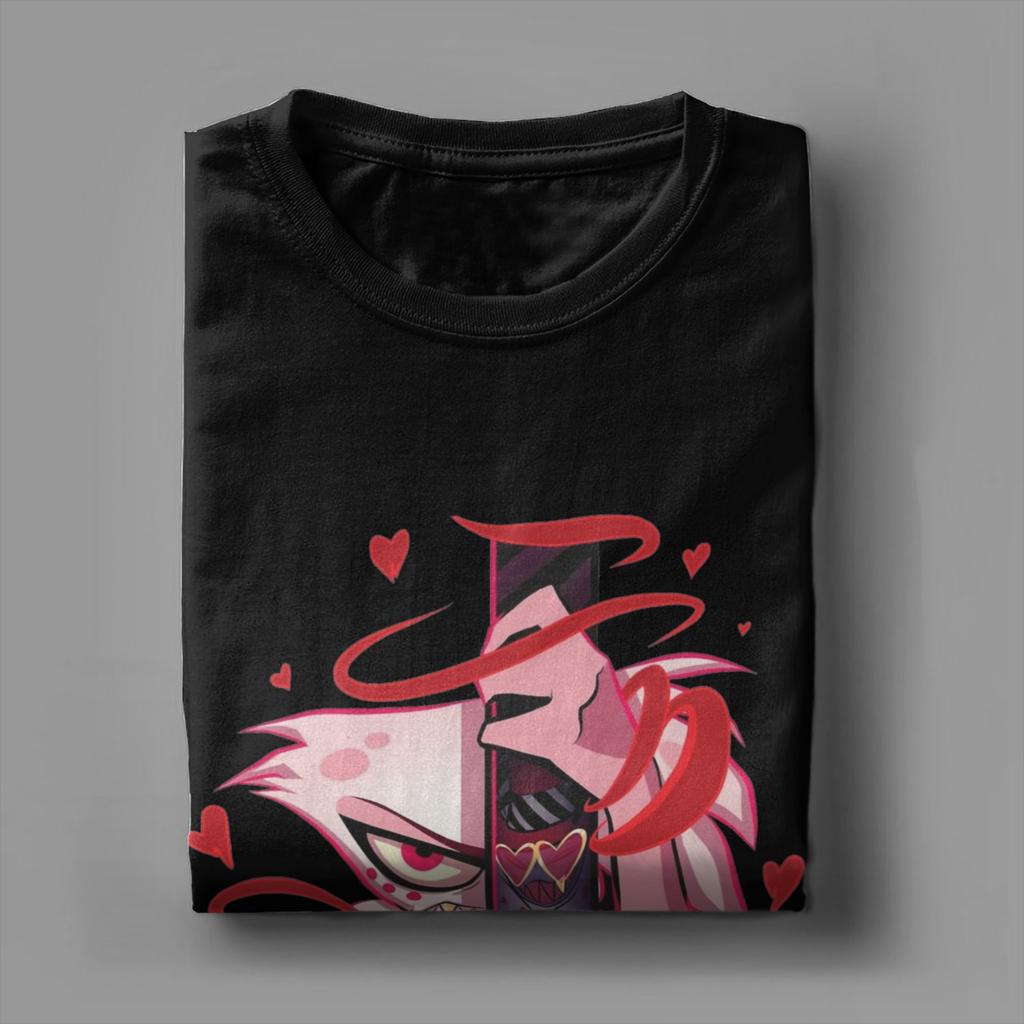 Веселые футболки Hazbins Hotels для мужчин, хлопковые футболки с круглым вырезом, футболки с коротким рукавом, одежда для подарка