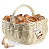 Wicker Basket Basket for Mushrooms Shopping Picnic Fruits Wicker White Large