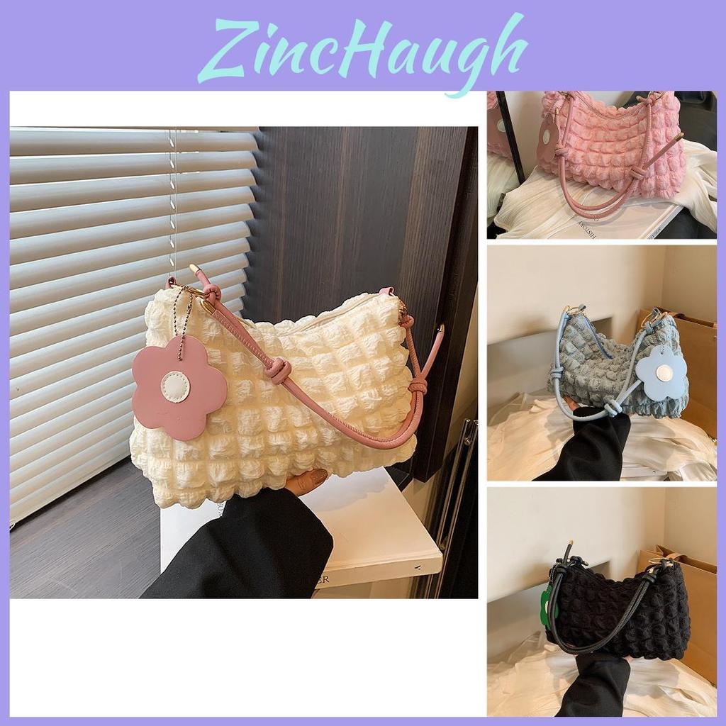 Stylish Street Fashion Round Nylon Handbag For Girls 2024 New Trend Shoulder Bag