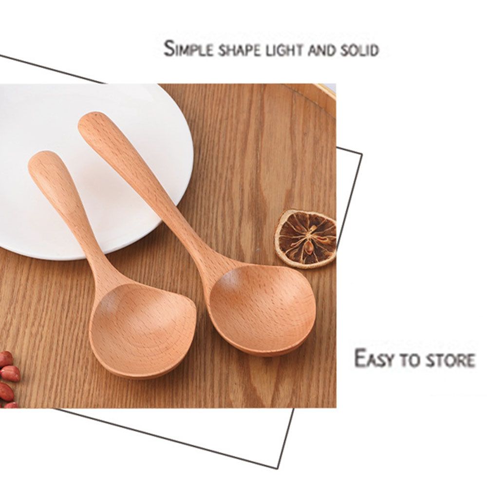 Mixing Scoop Kitchen Supplies Utensils Large Soup Ladle Serving Spoon Tableware Wooden Spoon