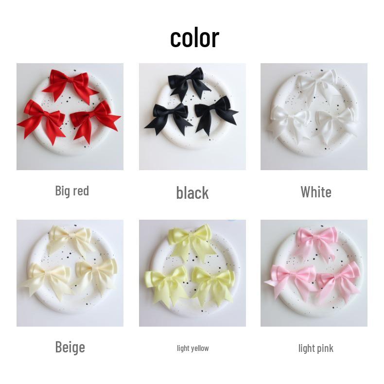 Double-Layer 8-Minute Polyester Swallowtail Ribbon Waist Bow and Headdress Accessory