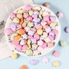 10pcs Matte DIY Cream Glue Poreless Plum Five-pointed Phone Case Patch Blossom Patch Hairpin Material Macaron Color Love