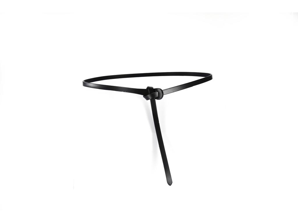 Plattichi Korean Retro Genuine Leather Ladies' Decorative Knotted Red Belt