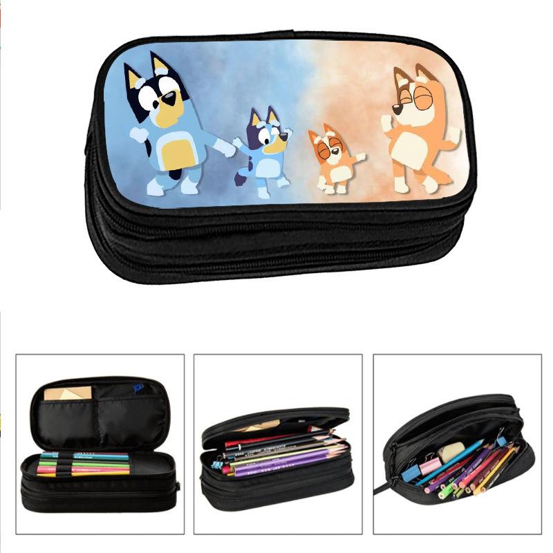 Bluey Bingo Primary School Stationery Pencil Case Cartoon Characters Children'S Cute Stationery Storage Supplies Daily Surprise