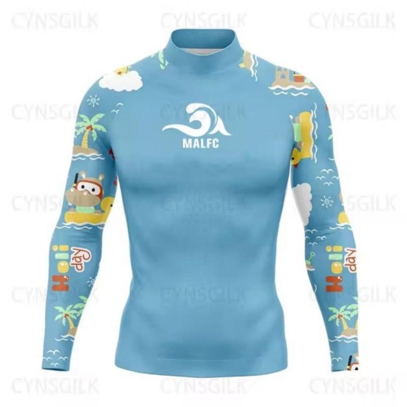 Quick-Dry Long Sleeve Rash Guard Surfing Swimming Freediving Water Sports UV Protection Unisex