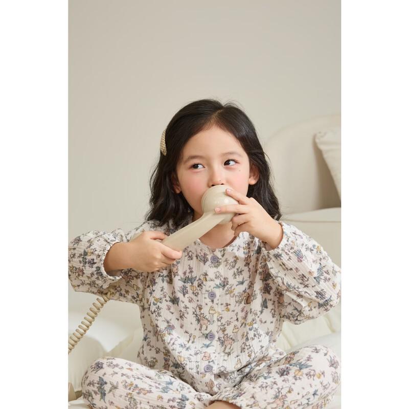 Детский хлопковый комплект пижамы с длинным рукавом от Chenchen Mama