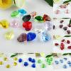 Accessories Charms Jewelry Making Multicolor Glass Pendants Loose Spacer Beads Craft DIY 10pcs 14mm Crystal Heart