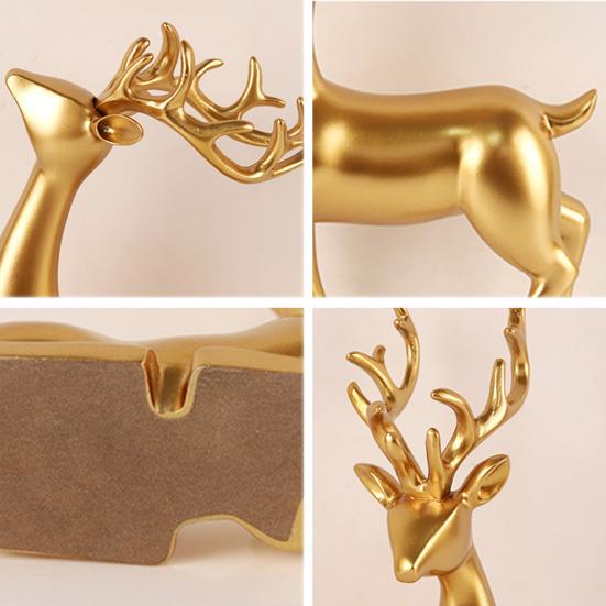 2 шт. настольный орнамент оленя смоляные фигурки оленя стоящего и лежащего оленя
