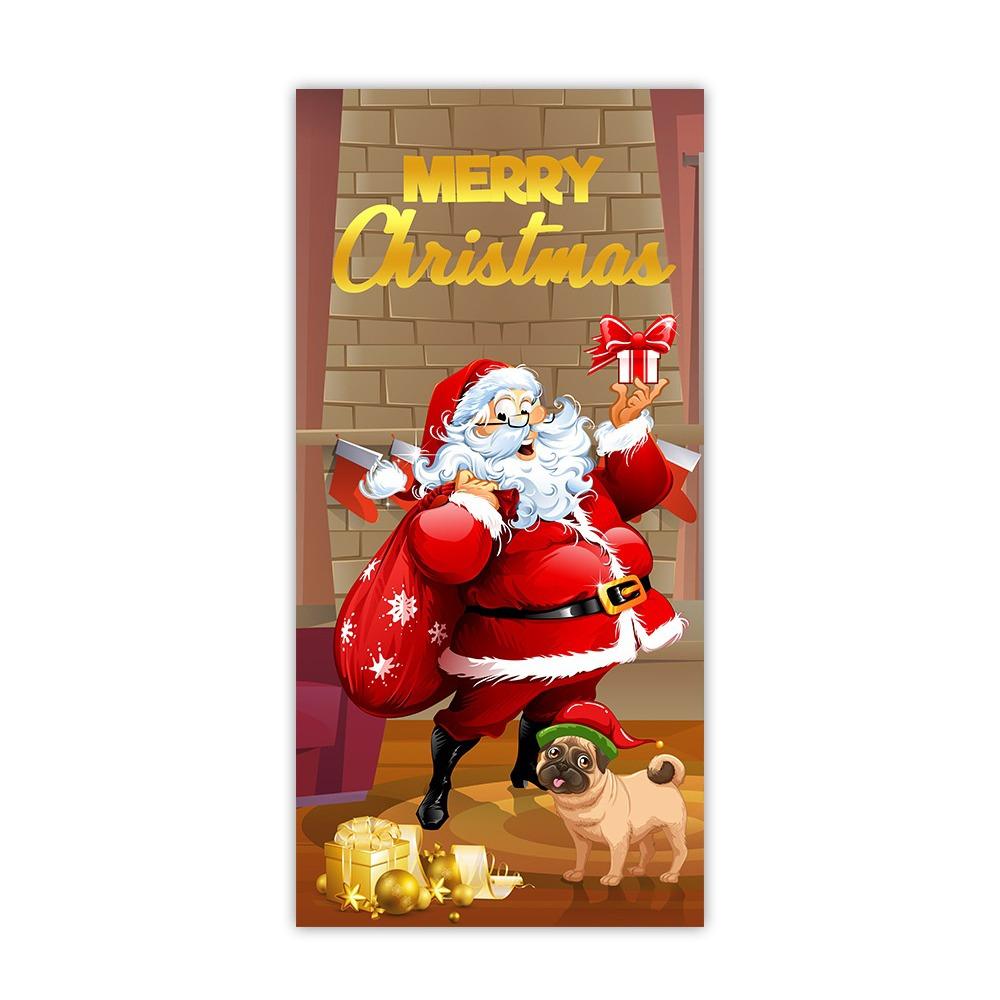 90x185cm Christmas Hanging Cloth Background Christmas Door Cover  Indoor and Outdoor