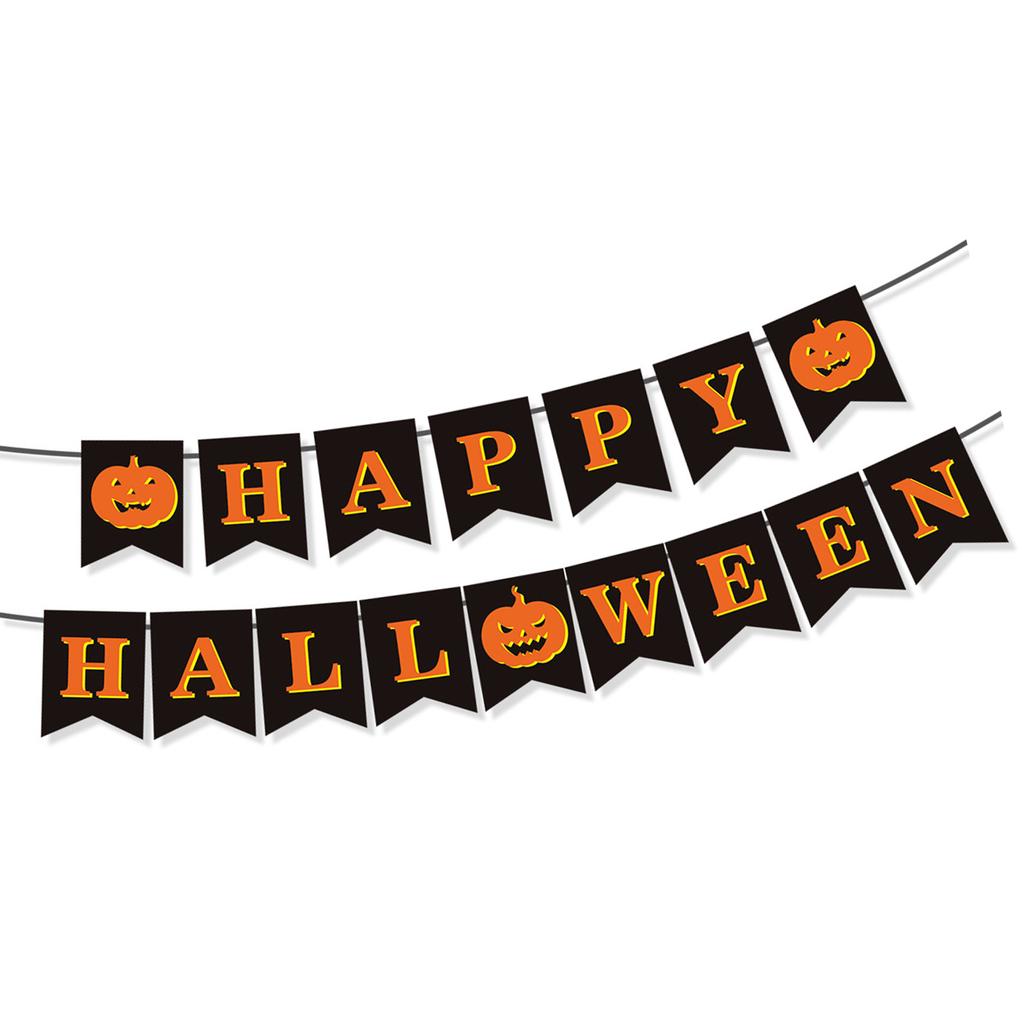 Halloween Banner Happy Halloween Banner with Pumpkin Signs Halloween Party Decorations Hanging Party Supplies Gift